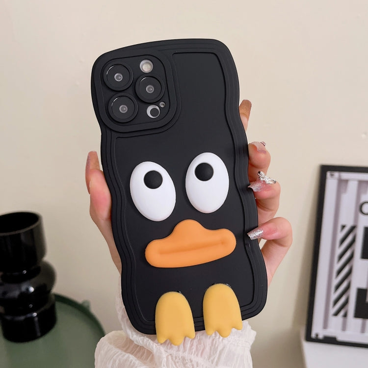 Wave Edge Big Duck Silicone Phone Case with Wristband, For iPhone 12 Pro, For iPhone 12 Pro Max, For iPhone 11, For iPhone 11 Pro, For iPhone 11 Pro Max