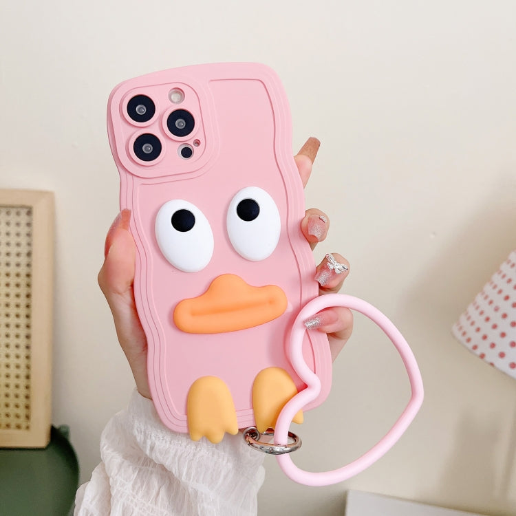 Wave Edge Big Duck Silicone Phone Case with Wristband, For iPhone 12 Pro, For iPhone 12 Pro Max, For iPhone 11, For iPhone 11 Pro, For iPhone 11 Pro Max