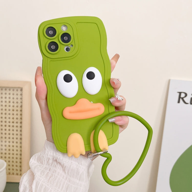 Wave Edge Big Duck Silicone Phone Case with Wristband, For iPhone 12 Pro, For iPhone 12 Pro Max, For iPhone 11, For iPhone 11 Pro, For iPhone 11 Pro Max