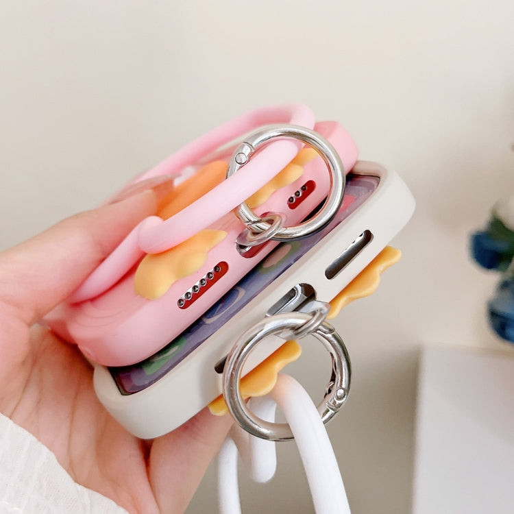 Wave Edge Big Duck Silicone Phone Case with Wristband, For iPhone 12 Pro, For iPhone 12 Pro Max, For iPhone 11, For iPhone 11 Pro, For iPhone 11 Pro Max