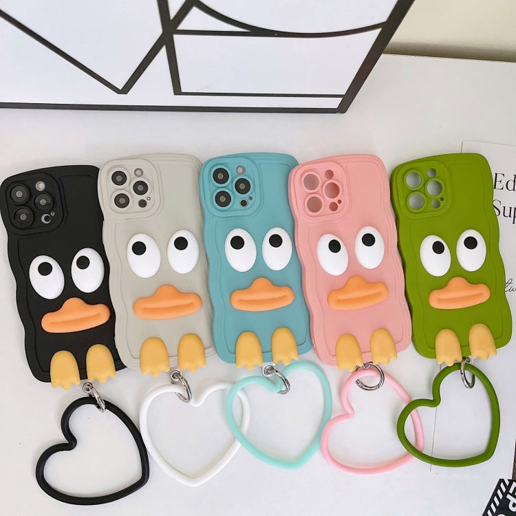 Wave Edge Big Duck Silicone Phone Case with Wristband, For iPhone 12 Pro, For iPhone 12 Pro Max, For iPhone 11, For iPhone 11 Pro, For iPhone 11 Pro Max