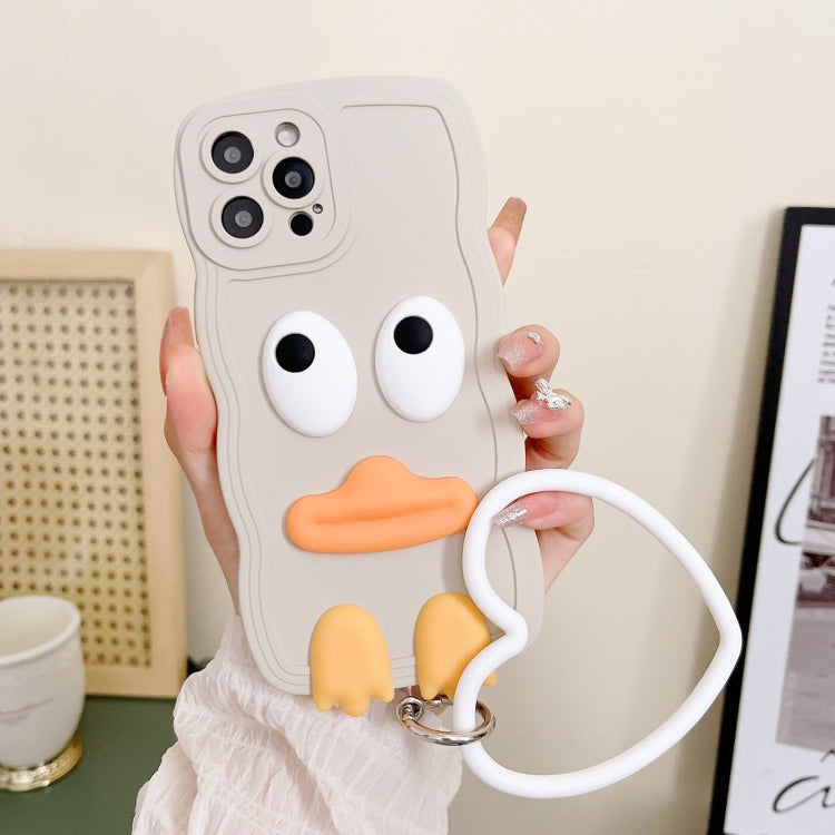 Wave Edge Big Duck Silicone Phone Case with Wristband, For iPhone 12 Pro, For iPhone 12 Pro Max, For iPhone 11, For iPhone 11 Pro, For iPhone 11 Pro Max