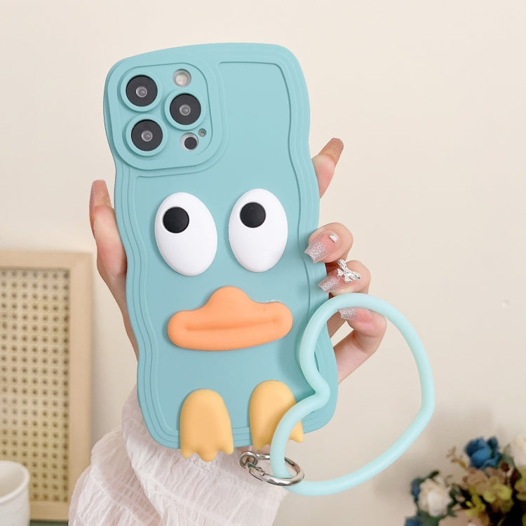 Wave Edge Big Duck Silicone Phone Case with Wristband, For iPhone 12 Pro, For iPhone 12 Pro Max, For iPhone 11, For iPhone 11 Pro, For iPhone 11 Pro Max