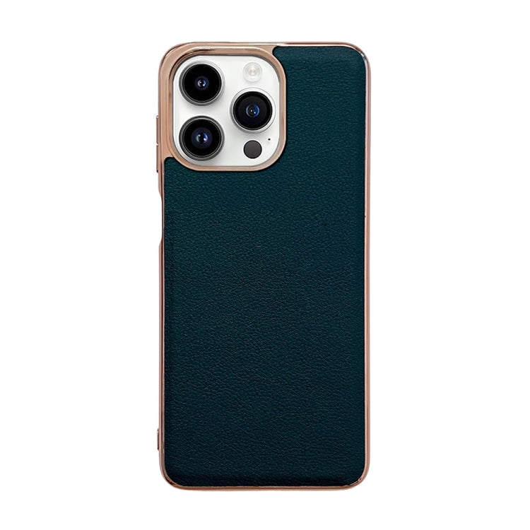 Waves Series Nano Electroplating Genuine Leather Phone Case, For iPhone 14 Pro, For iPhone 14 Pro Max, For iPhone 13 Pro, For iPhone 13 Pro Max, For Samsung Galaxy Z Flip4