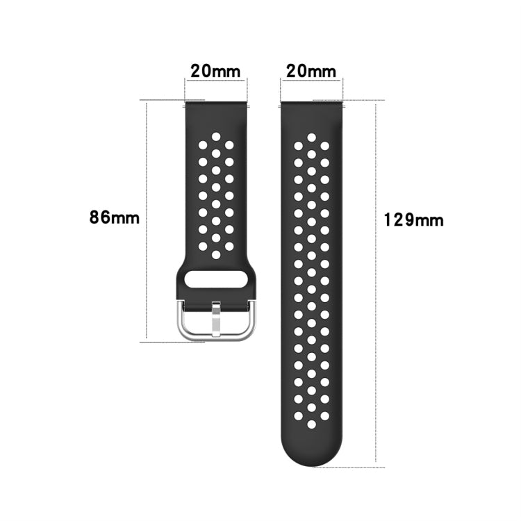 20mm Clasp Solid Color Sport Wrist Strap Watchband