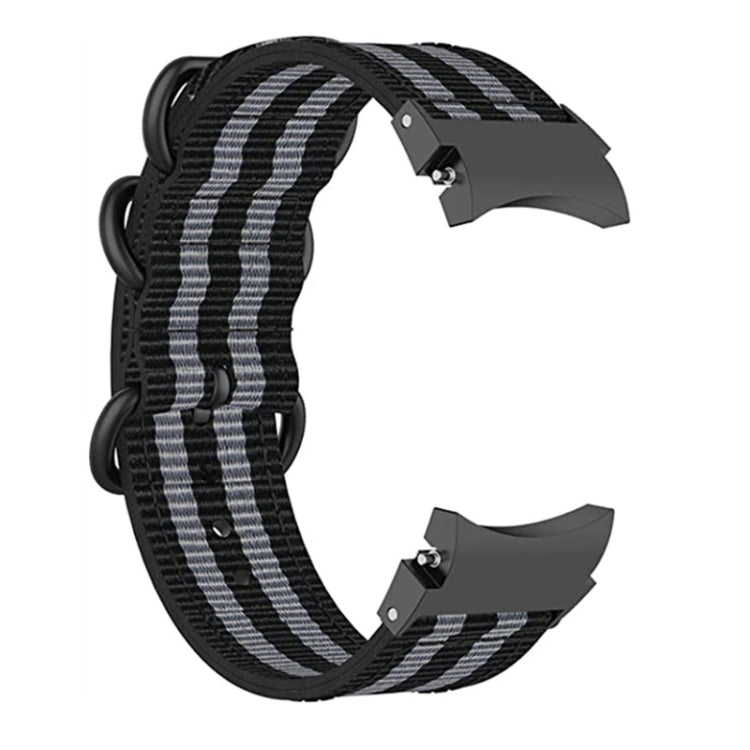 For Samsung Galaxy Watch4 / Watch4 Classic / Watch5 / Watch5 Pro Nylon Three-ring Watch Band