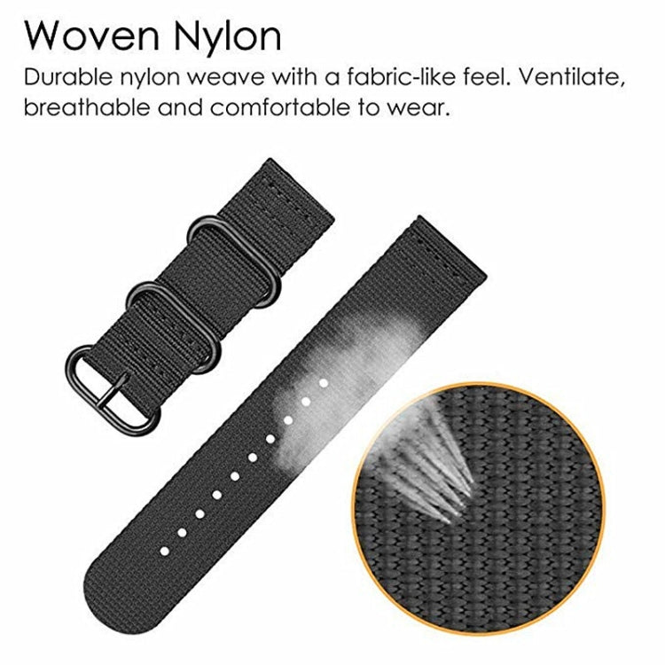 For Samsung Galaxy Watch4 / Watch4 Classic / Watch5 / Watch5 Pro Nylon Three-ring Watch Band