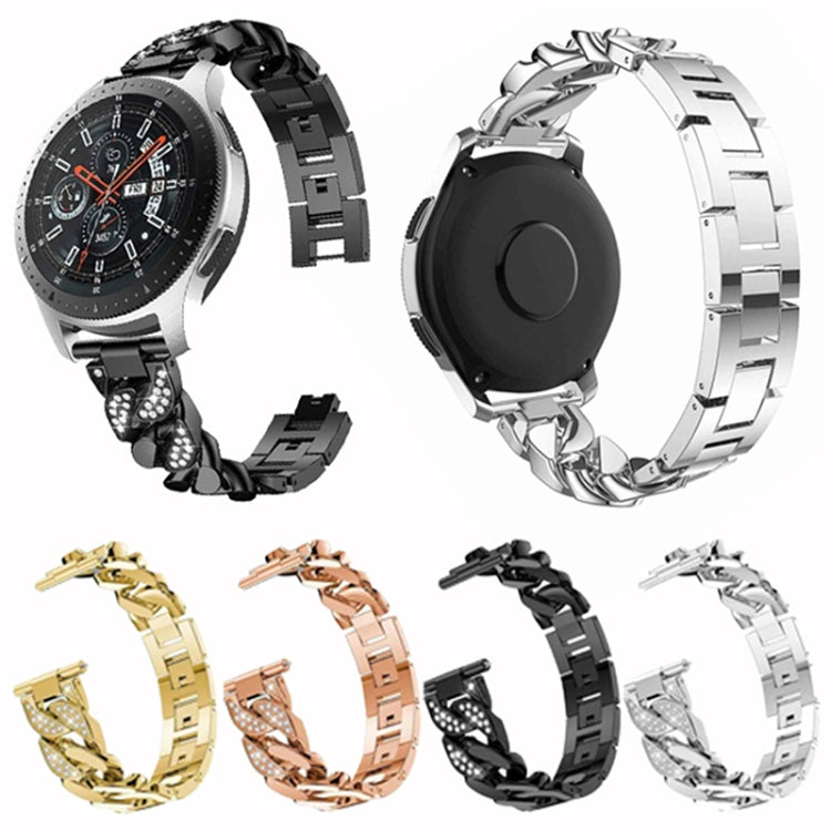 Row Diamonds Denim Chain Watch Band