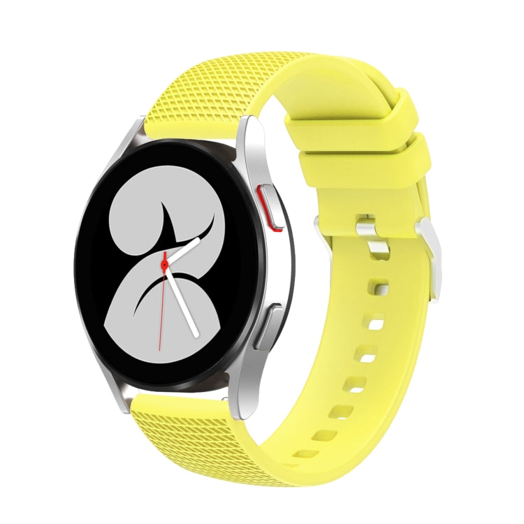 20mm Pockmarked Silver Buckle Silicone Watch Band