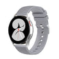 20mm Pockmarked Silver Buckle Silicone Watch Band