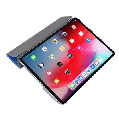 TPU Silk Texture Three-fold Horizontal Flip Leather Case with Holder