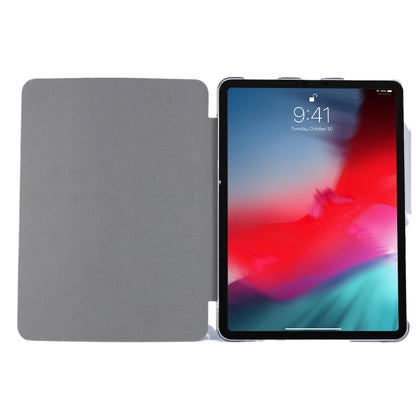 TPU Silk Texture Three-fold Horizontal Flip Leather Case with Holder