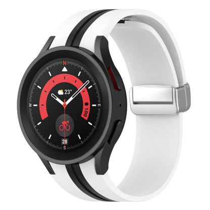 Two-color Silver Buckle Silicone Watch Band