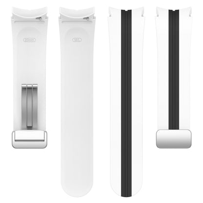 Two-color Silver Buckle Silicone Watch Band