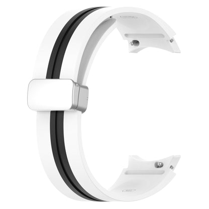 Two-color Silver Buckle Silicone Watch Band