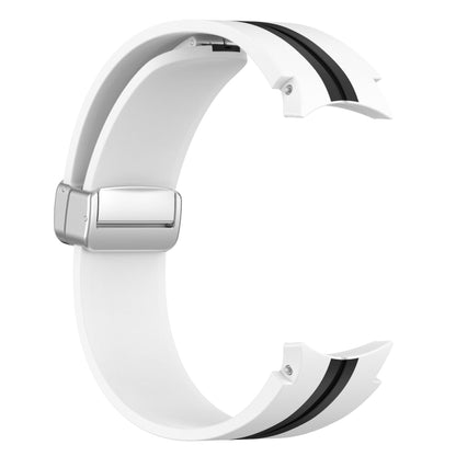 Two-color Silver Buckle Silicone Watch Band