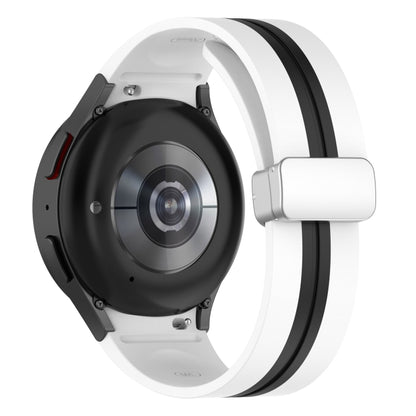 Two-color Silver Buckle Silicone Watch Band