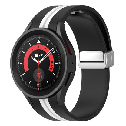 Two-color Silver Buckle Silicone Watch Band