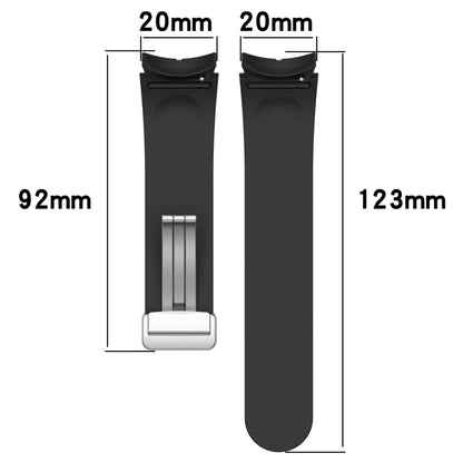 Two-color Silver Buckle Silicone Watch Band