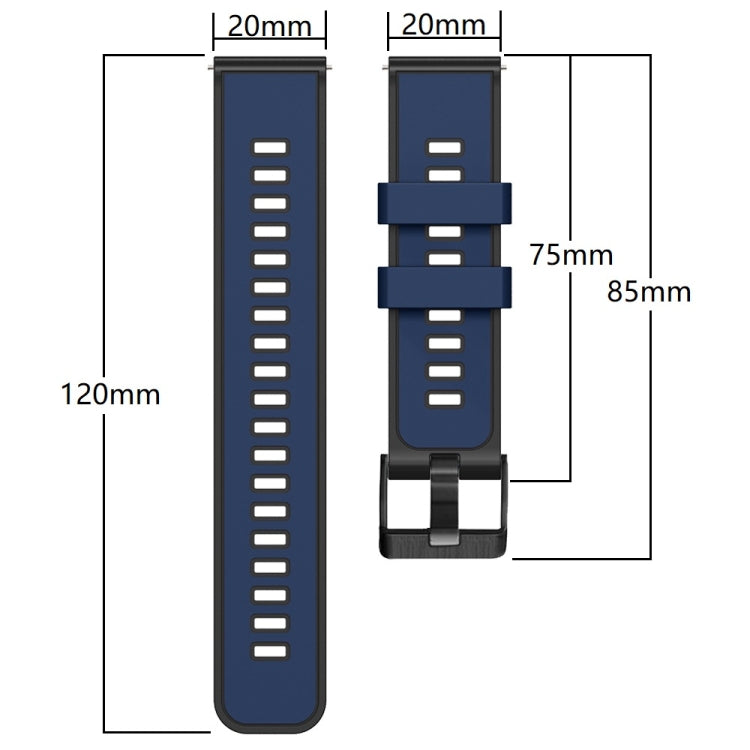Plain Weave Two-color Silicone Watch Band
