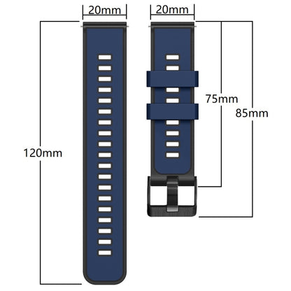 Plain Weave Two-color Silicone Watch Band