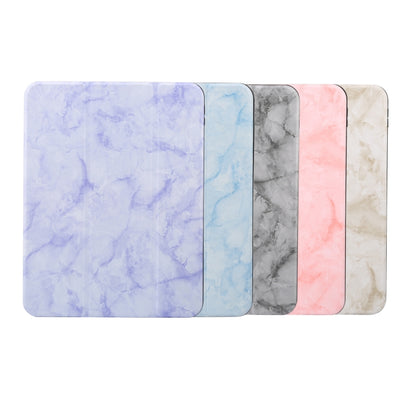 Three-fold Marble Texture Protective Tablet Case with Pen Slot, For iPad 10th Gen 10.9 2022