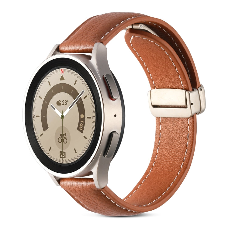 Folding Buckle Genuine Leather Watch Band