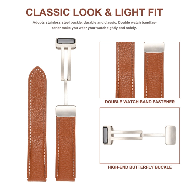 Folding Buckle Genuine Leather Watch Band