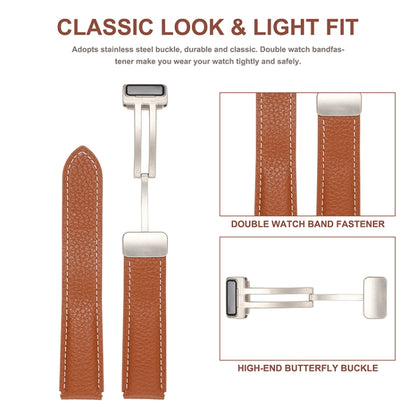 Folding Buckle Genuine Leather Watch Band