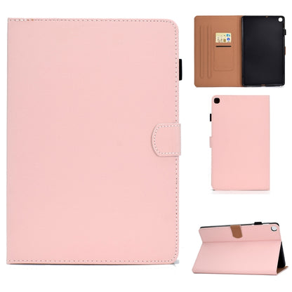 Sewing Thread Horizontal Solid Color Flat Leather Case with Sleep Function & Pen Cover & Anti Skid Strip & Card Slot & Holder, For Galaxy Tab S6 Lite