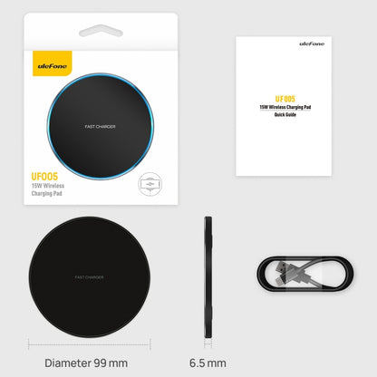 Ulefone UF005 15W Round Fast Charging Qi Wireless Charger, Ulefone UF005