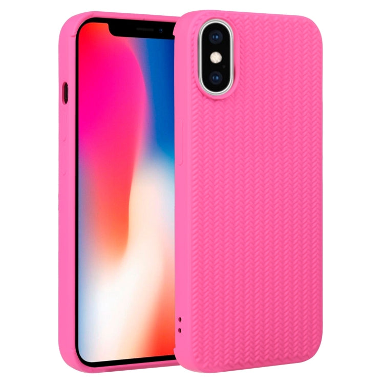Weave Texture Silicone Phone Case, For iPhone 11, For iPhone 11 Pro Max, For iPhone X / XS, For iPhone XR, For iPhone XS Max