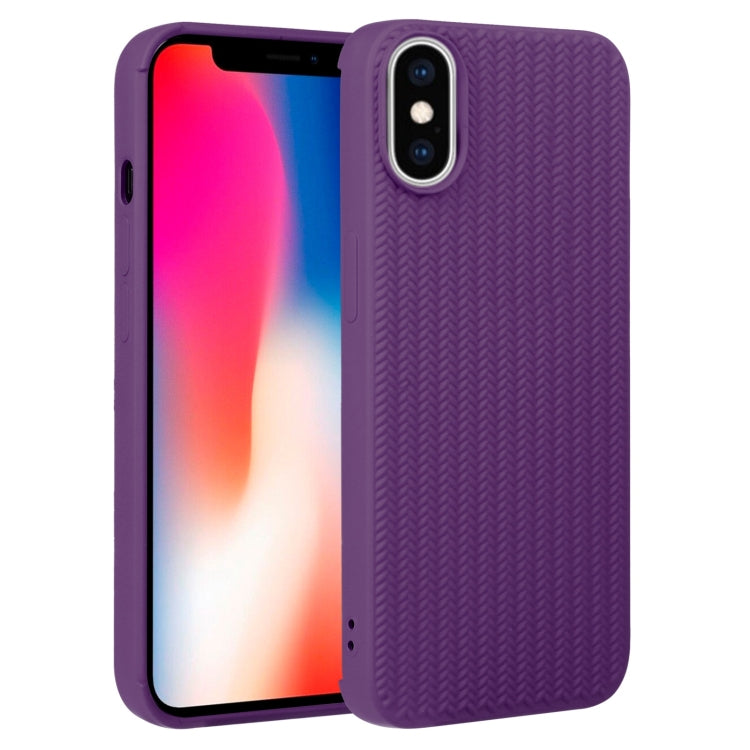 Weave Texture Silicone Phone Case, For iPhone 11, For iPhone 11 Pro Max, For iPhone X / XS, For iPhone XR, For iPhone XS Max