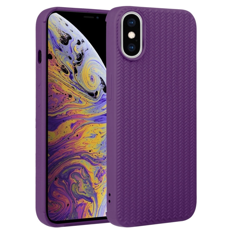 Weave Texture Silicone Phone Case, For iPhone 11, For iPhone 11 Pro Max, For iPhone X / XS, For iPhone XR, For iPhone XS Max