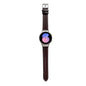 Grooved Genuine Leather Watch Band