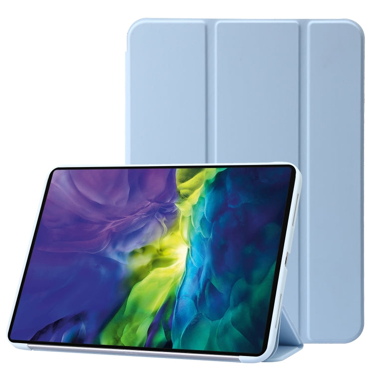 Three-folding Holder Honeycomb Silicone + PU Smart Leather Tablet Case, For iPad 10th Gen 10.9 2022