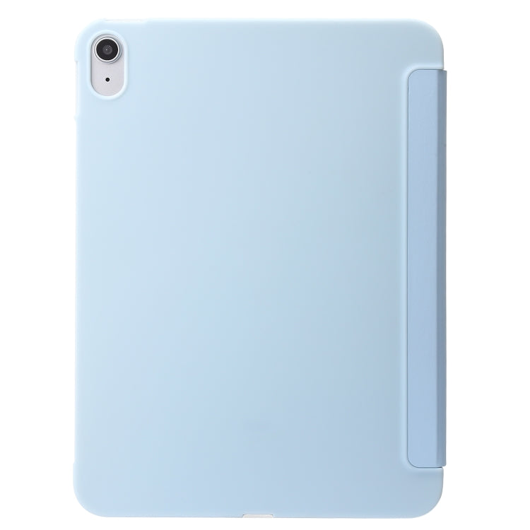 Three-folding Holder Honeycomb Silicone + PU Smart Leather Tablet Case, For iPad 10th Gen 10.9 2022