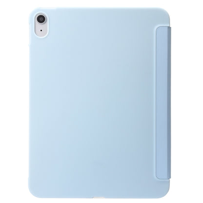 Three-folding Holder Honeycomb Silicone + PU Smart Leather Tablet Case, For iPad 10th Gen 10.9 2022