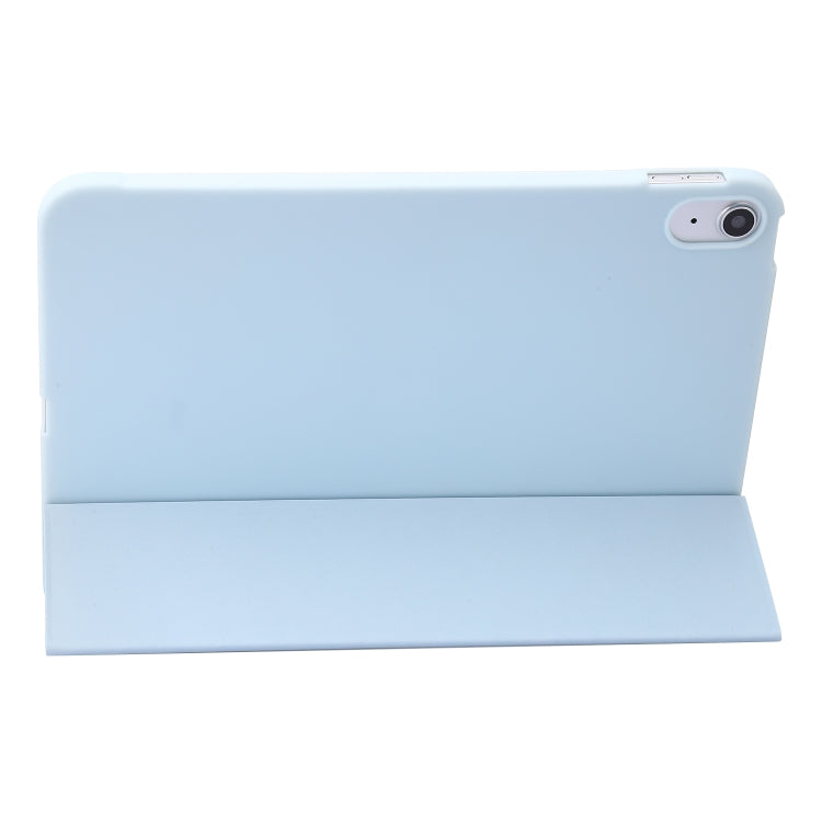 Three-folding Holder Honeycomb Silicone + PU Smart Leather Tablet Case, For iPad 10th Gen 10.9 2022