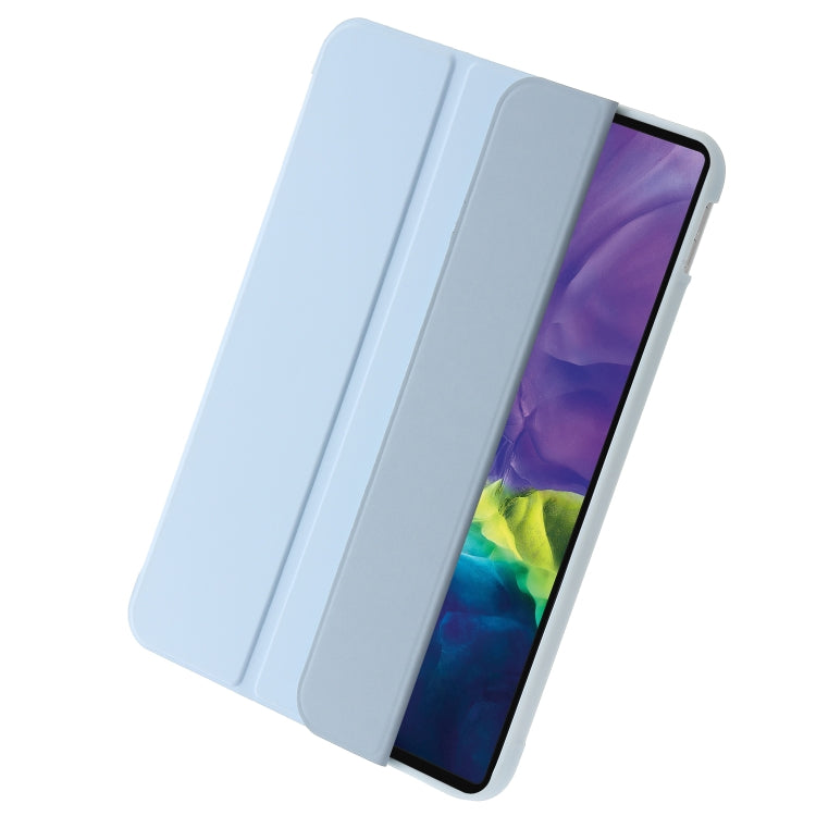 Three-folding Holder Honeycomb Silicone + PU Smart Leather Tablet Case, For iPad 10th Gen 10.9 2022