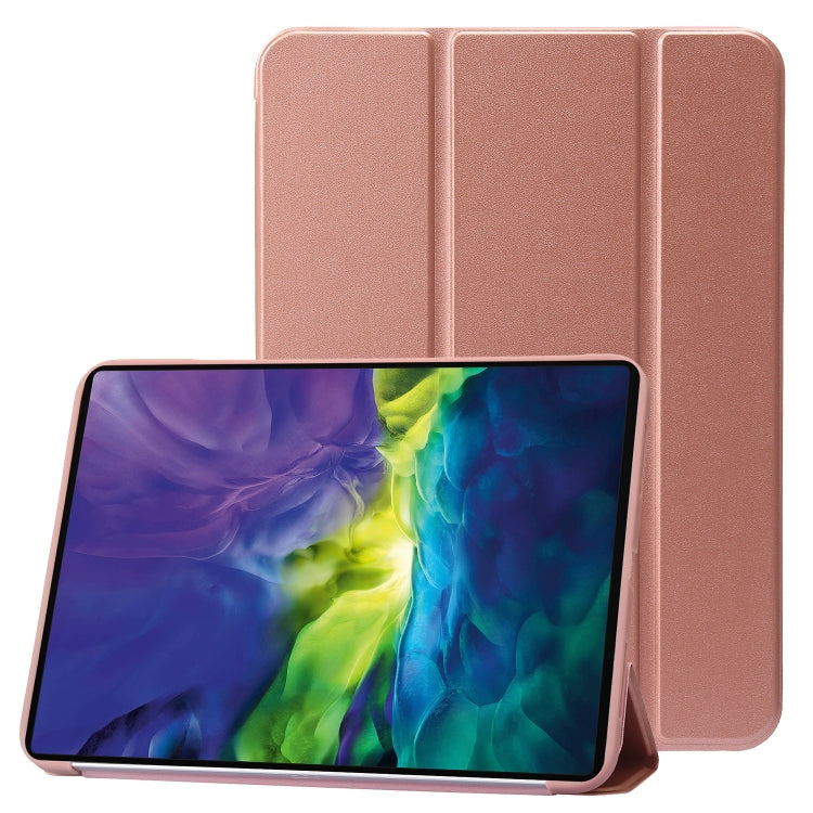 Three-folding Holder Honeycomb Silicone + PU Smart Leather Tablet Case, For iPad 10th Gen 10.9 2022