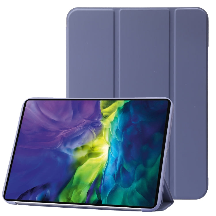Three-folding Holder Honeycomb Silicone + PU Smart Leather Tablet Case, For iPad 10th Gen 10.9 2022
