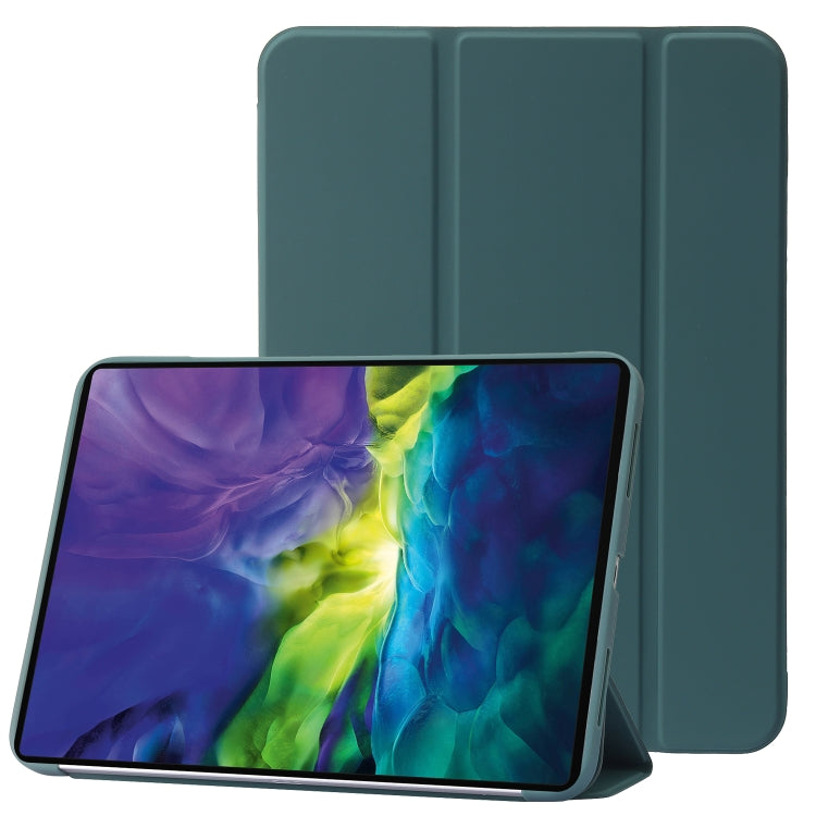 Three-folding Holder Honeycomb Silicone + PU Smart Leather Tablet Case, For iPad 10th Gen 10.9 2022