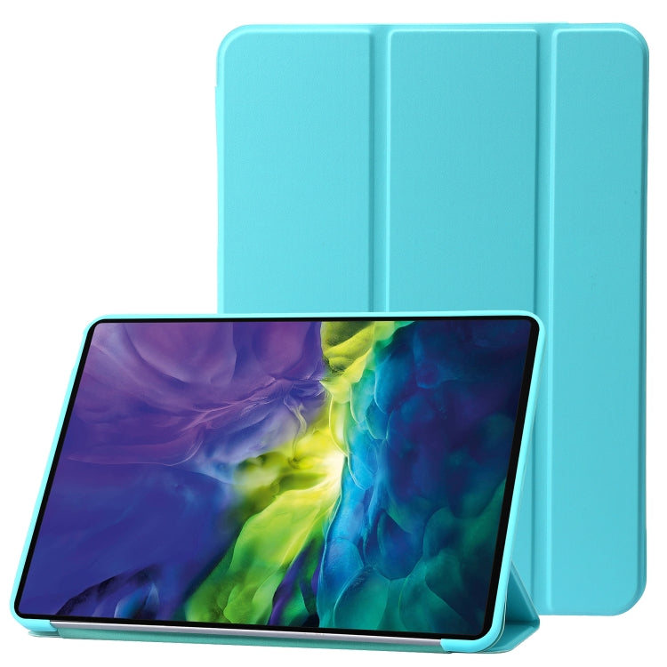 Three-folding Holder Honeycomb Silicone + PU Smart Leather Tablet Case, For iPad 10th Gen 10.9 2022