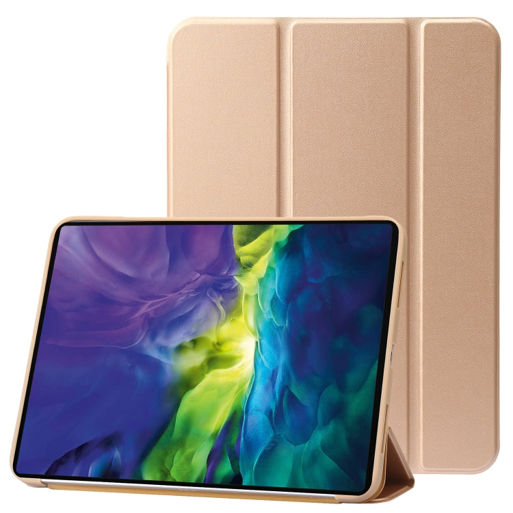 Three-folding Holder Honeycomb Silicone + PU Smart Leather Tablet Case, For iPad 10th Gen 10.9 2022