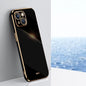 XINLI Straight Edge 6D Electroplate TPU Phone Case, For iPhone 14, For iPhone 14 Plus, For iPhone 14 Pro, For iPhone 14 Pro Max, For iPhone 13, For iPhone 13 mini