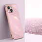 XINLI Straight Edge 6D Electroplate TPU Phone Case, For iPhone 14, For iPhone 14 Plus, For iPhone 14 Pro, For iPhone 14 Pro Max, For iPhone 13, For iPhone 13 mini
