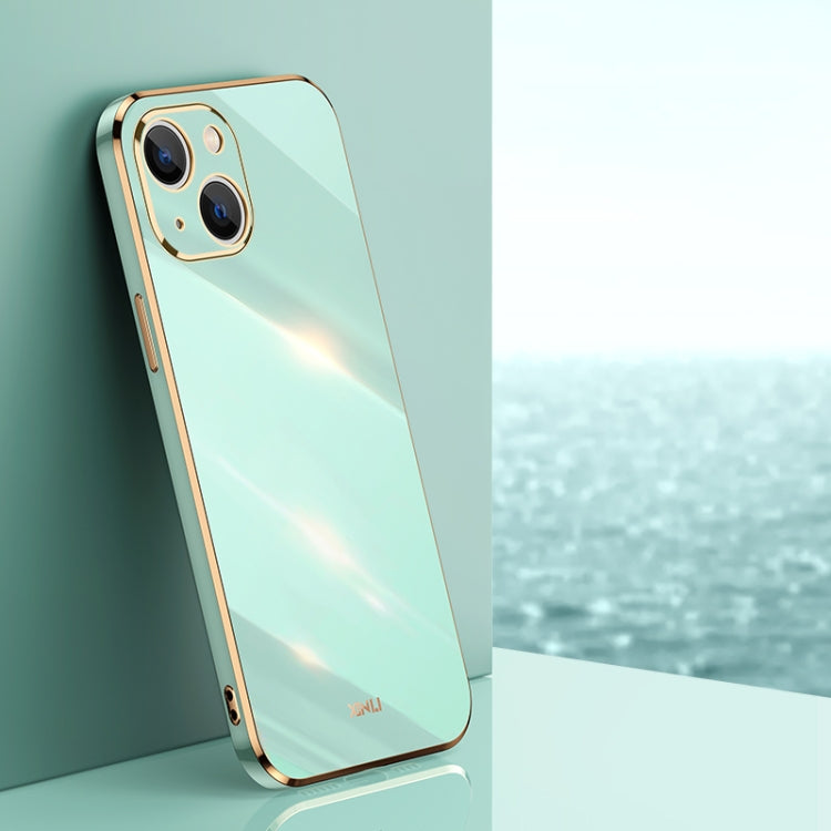 XINLI Straight Edge 6D Electroplate TPU Phone Case, For iPhone 14, For iPhone 14 Plus, For iPhone 14 Pro, For iPhone 14 Pro Max, For iPhone 13, For iPhone 13 mini