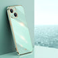XINLI Straight Edge 6D Electroplate TPU Phone Case, For iPhone 14, For iPhone 14 Plus, For iPhone 14 Pro, For iPhone 14 Pro Max, For iPhone 13, For iPhone 13 mini