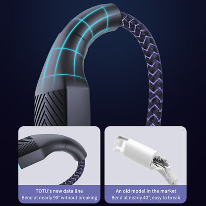 TOTU BL-016 Journey Series USB to 8 Pin Colorful Breathing Light Data Cable, USB to 8 Pin